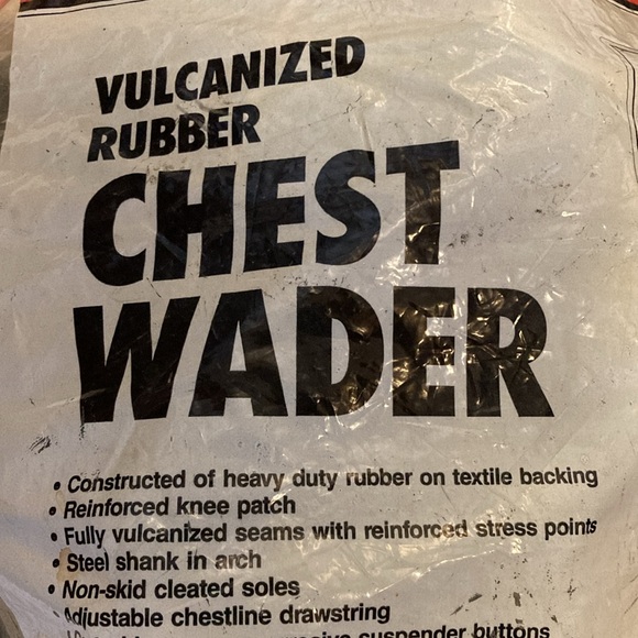 AMERICAN CAMPER Vulcanized RUBBER Chest Wader SZ 7 New - Picture 3 of 6